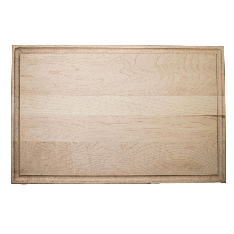 Personalized 11x17 Rectangle Cutting Board with Groove - Maple - Completeful