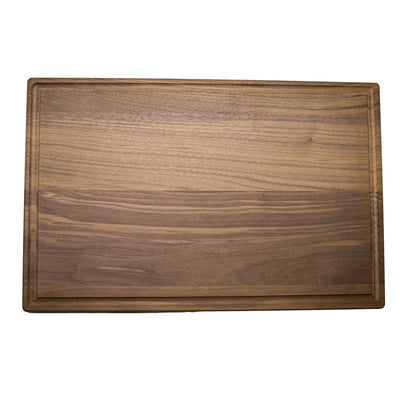 Personalized 11x17 Rectangle Cutting Board with Groove - Walnut - Completeful