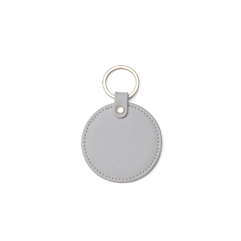 Personalized Circle Leather Tag