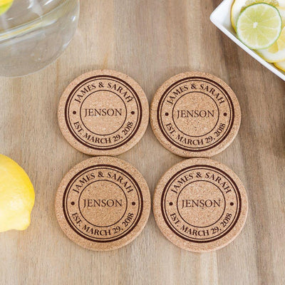 Personalized Cork Coasters