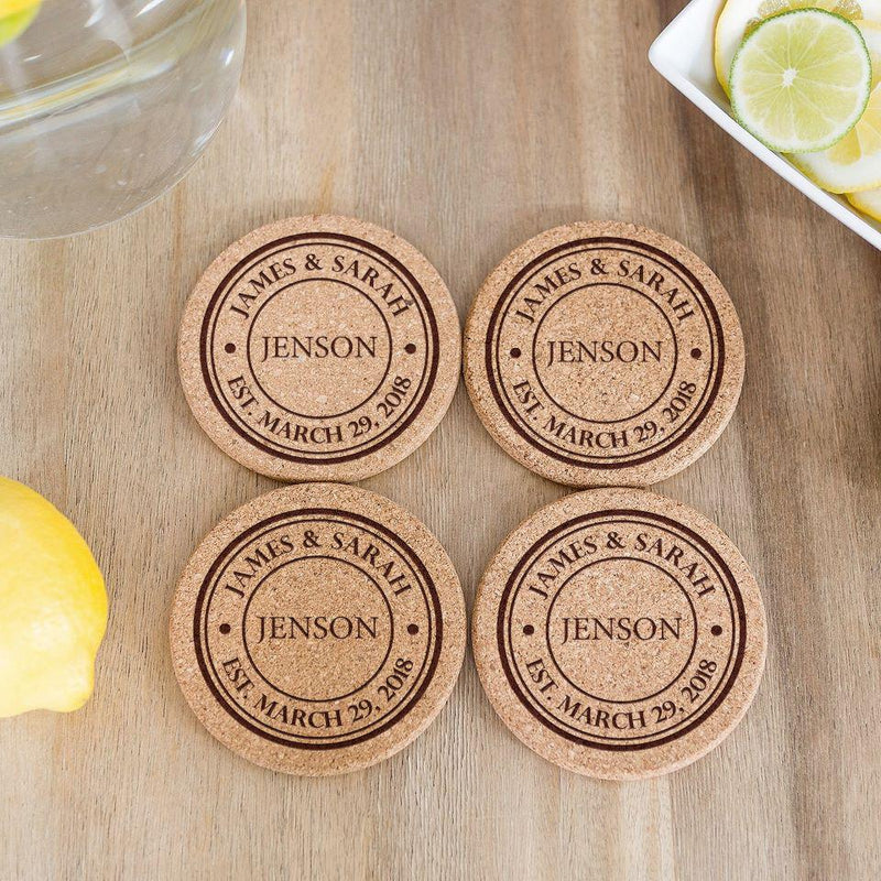 Personalized Cork Coasters