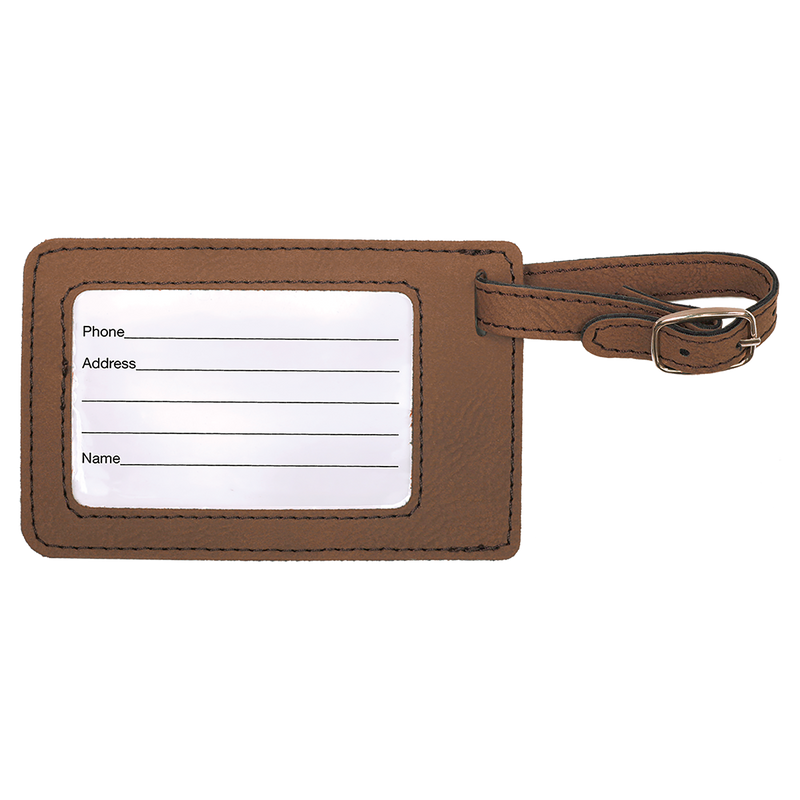 Personalized Vegan Leather Luggage Tags