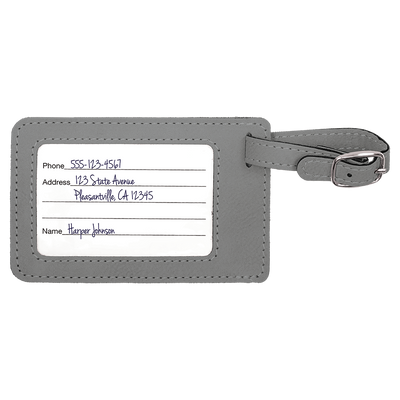 Personalized Vegan Leather Luggage Tags