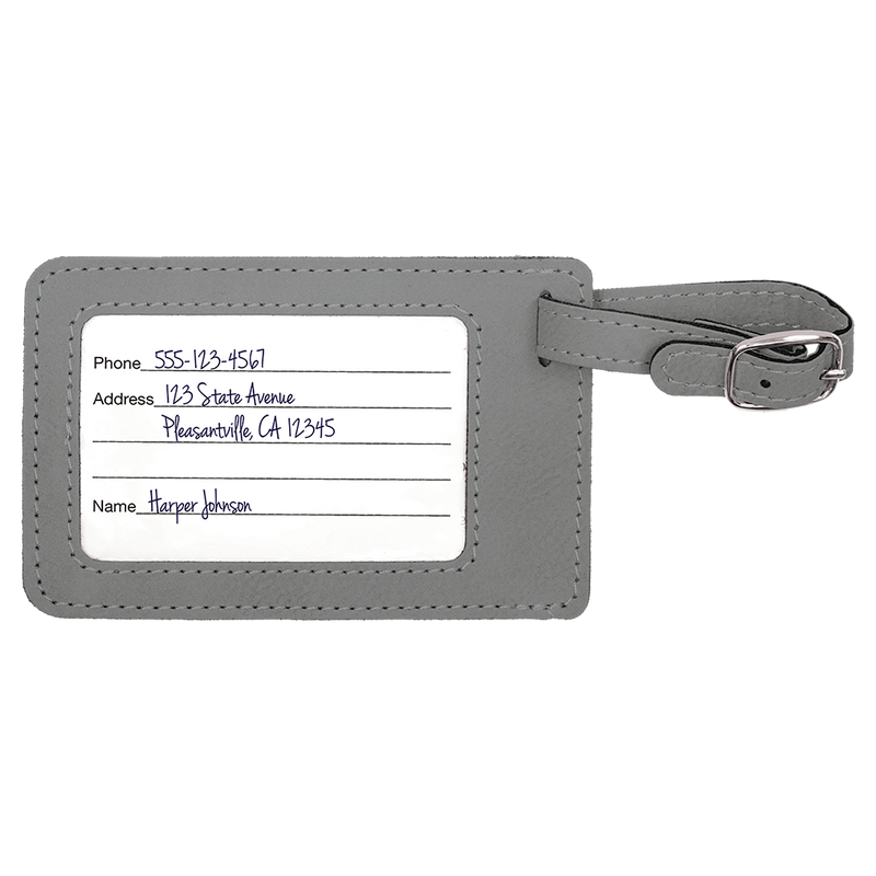 Personalized Vegan Leather Luggage Tags