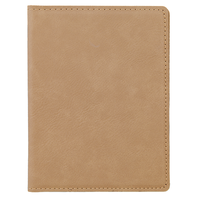 Personalized Light Brown Passport Holder