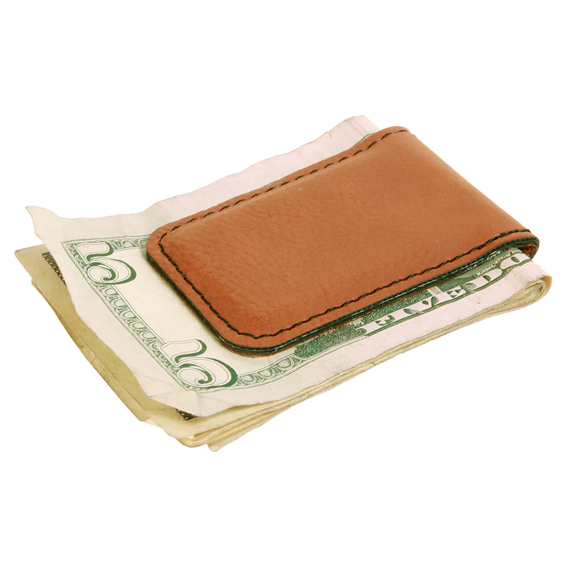 Personalized Leather Money Clip