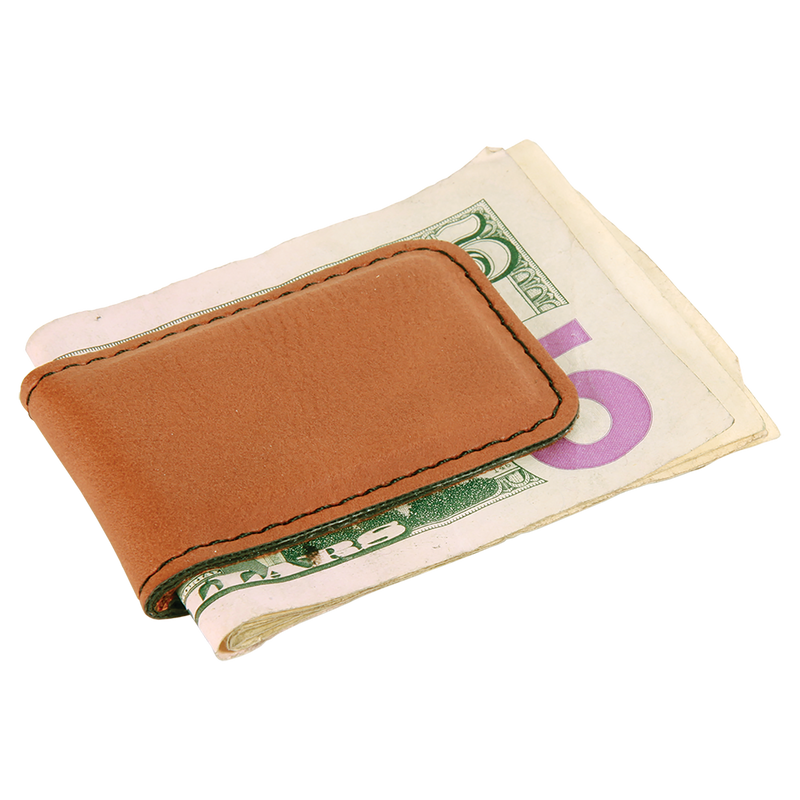 Personalized Leather Money Clip