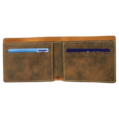 Personalized Bifold Leather Wallet