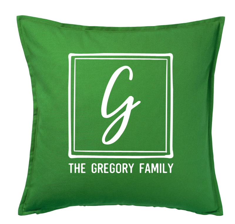 Monogram Colorful Throw Pillow Covers