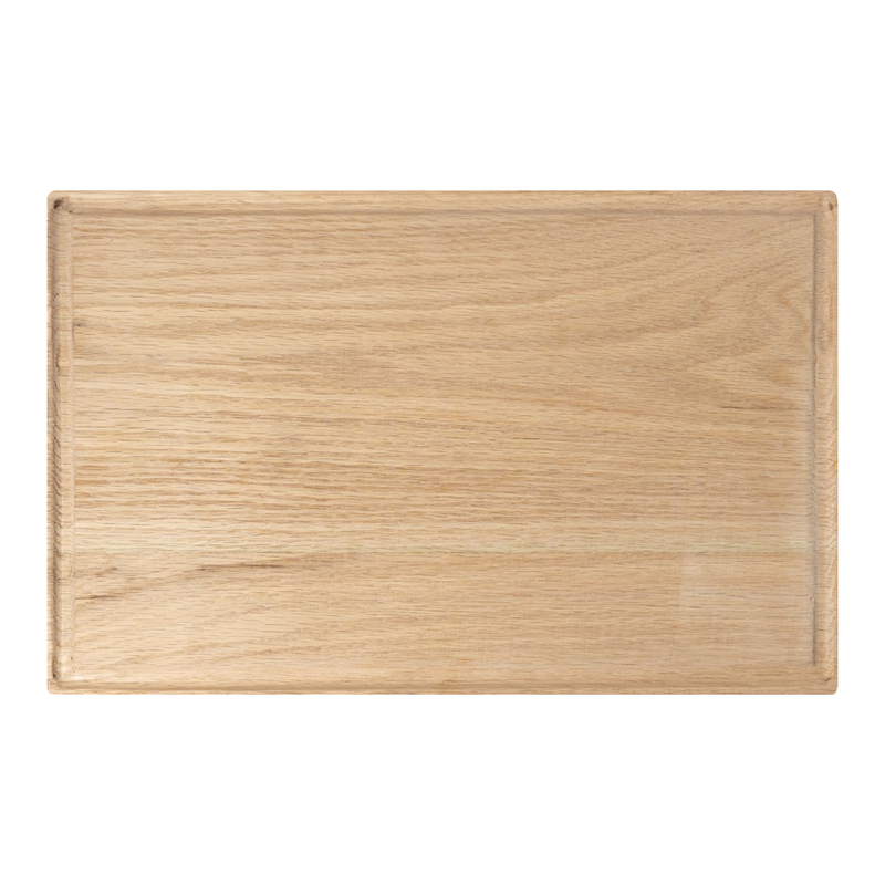 Personalized 11x17 Rectangle Cutting Board with Groove - Red Oak - Completeful