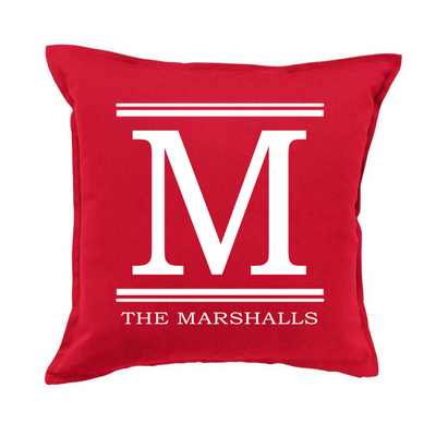 Monogram Colorful Throw Pillow Covers