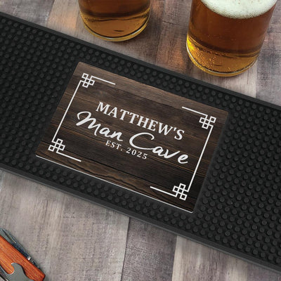 Personalized Man Cave Bar Mat - - Gifts For You Now
