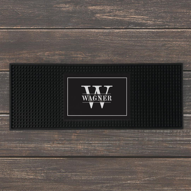 Personalized Family Name & Initial Bar Mat - - Gifts For You Now