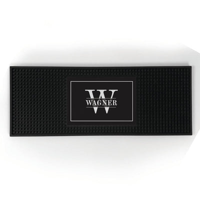 Personalized Family Name & Initial Bar Mat - - Gifts For You Now