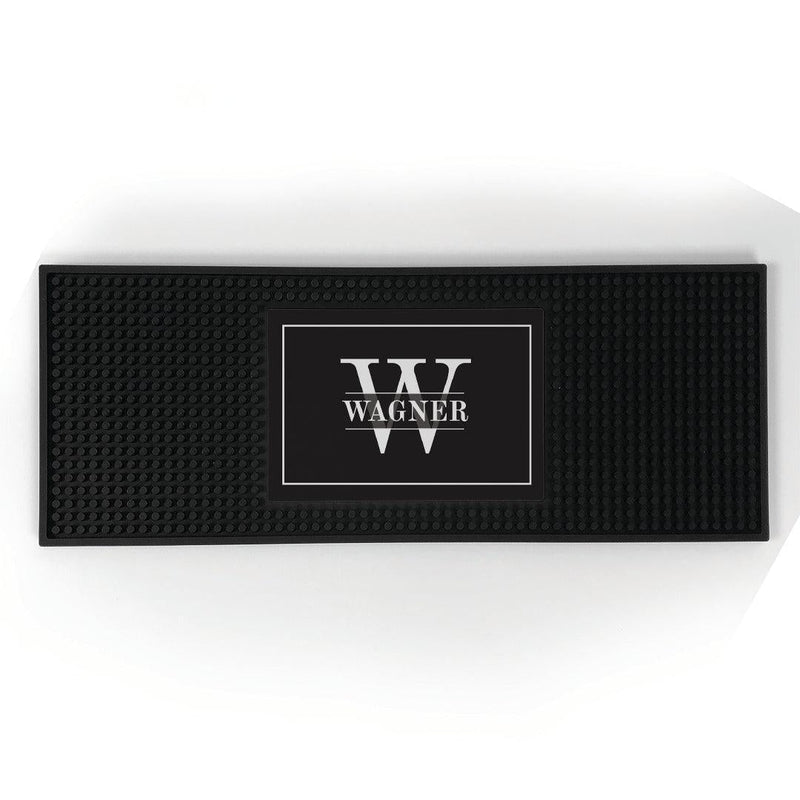 Personalized Family Name & Initial Bar Mat - - Gifts For You Now