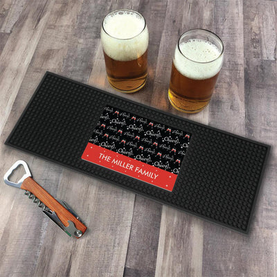 Personalized Cheers Bar Mat - - Gifts For You Now