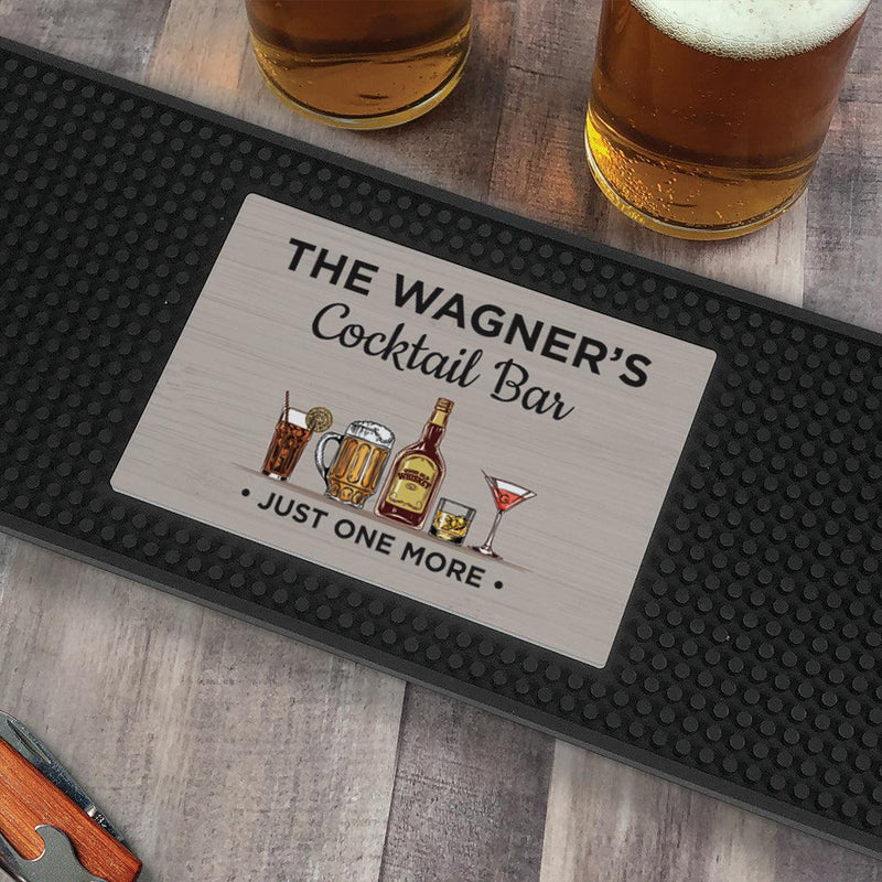 Personalized Cocktail Bar Mat - - Gifts For You Now