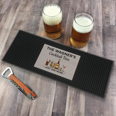Personalized Cocktail Bar Mat - - Gifts For You Now