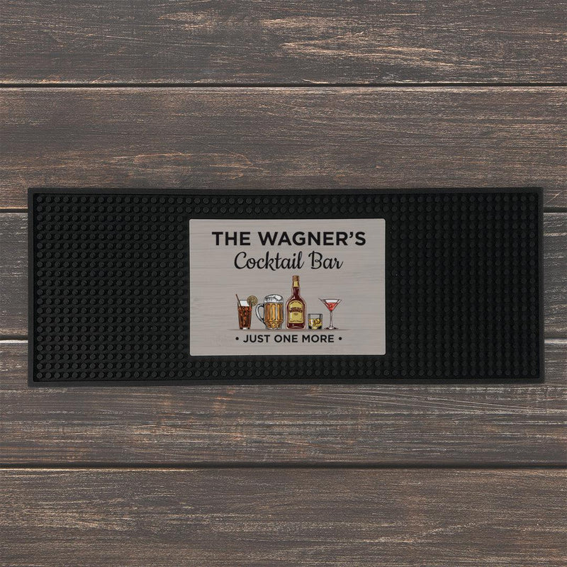 Personalized Cocktail Bar Mat - - Gifts For You Now