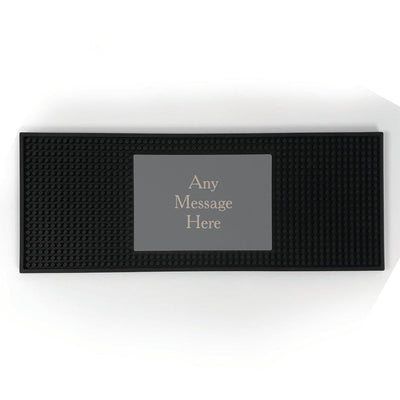 Personalized Gray Background with Cream Bar Mat - - Gifts For You Now