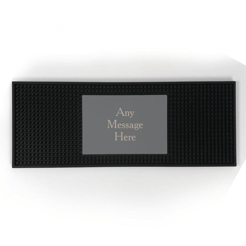 Personalized Gray Background with Cream Bar Mat - - Gifts For You Now