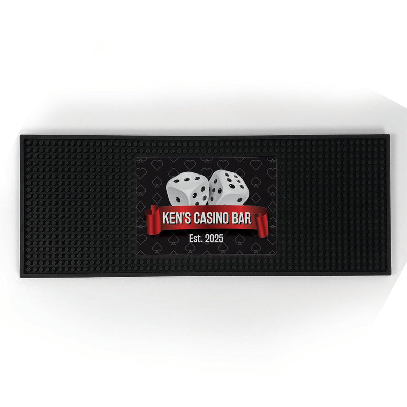 Personalized Dice with Banner Bar Mat - - Gifts For You Now
