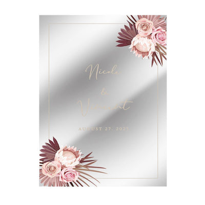 Personalized Boho Florals Acrylic-Sign - - Gifts For You Now
