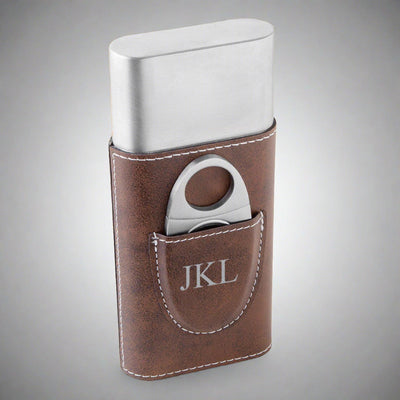 Personalized Gentleman's Reserve Cigar Holder - Rustic Brown