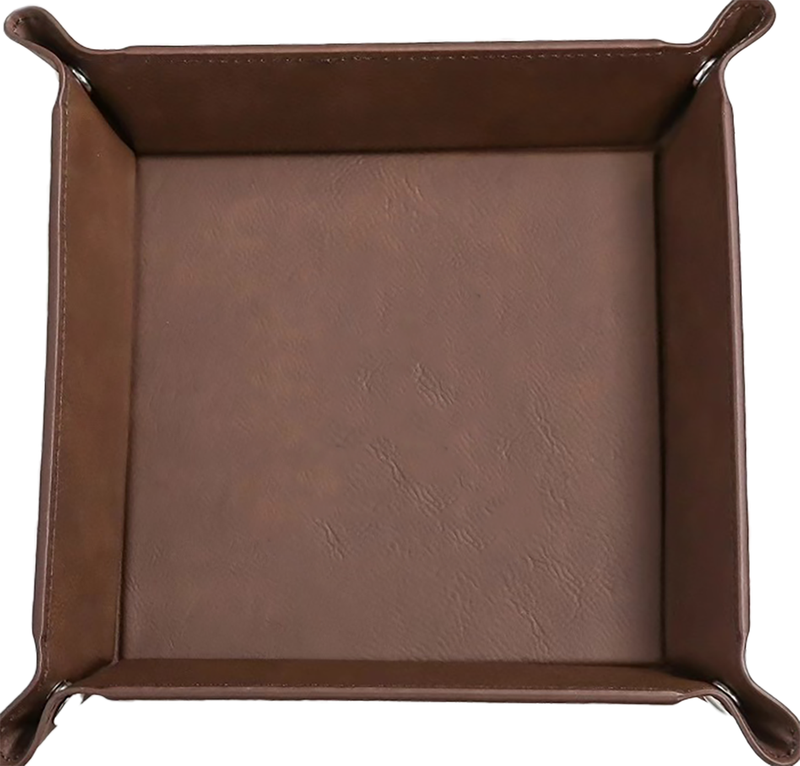 Personalized Dark Brown Snap Up Tray