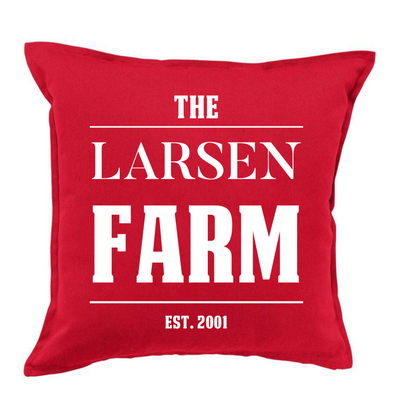 Personalized Colorful Farmhouse Throw Pillow Covers