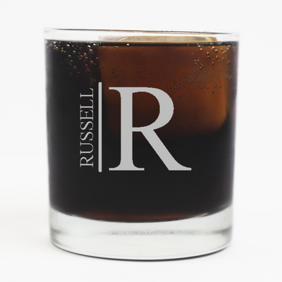 Personalized Lowball Whiskey Glass - One Glass Only