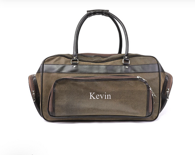 Personalized Leather Weekender Duffle Bag -  - Completeful