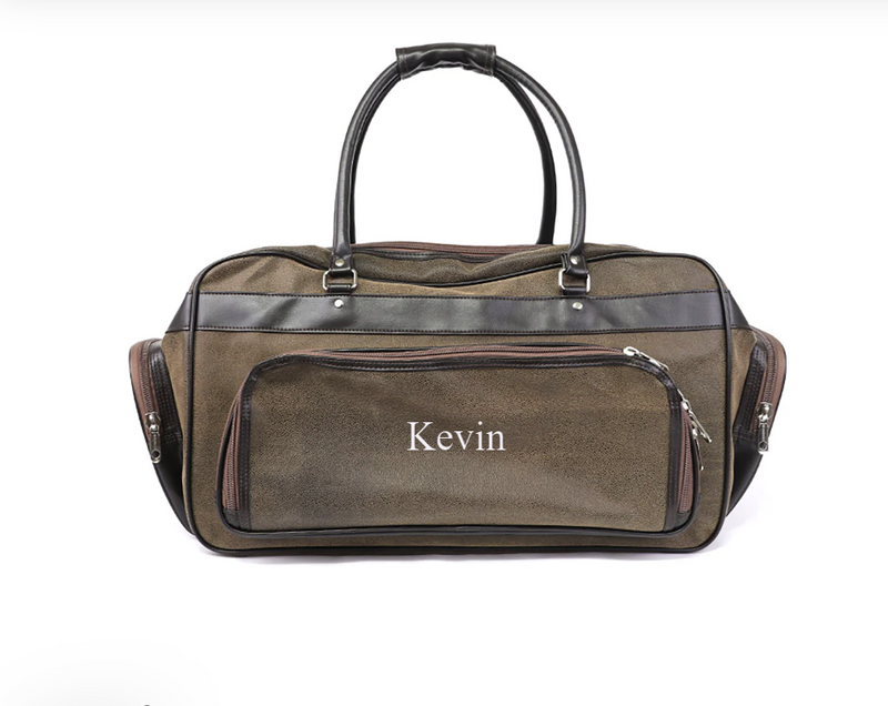 Personalized Leather Weekender Duffle Bag -  - Completeful