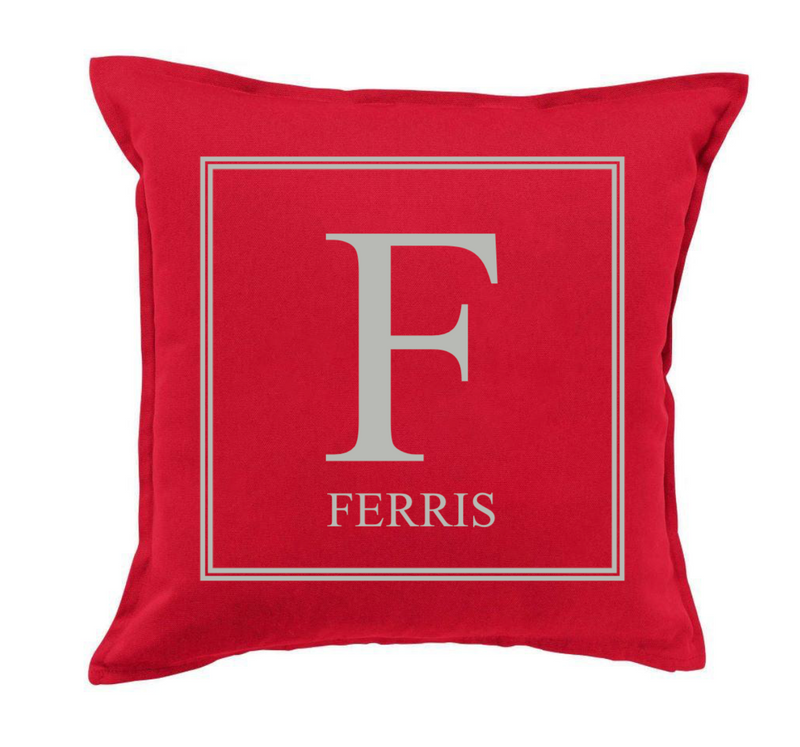 Monogram Colorful Throw Pillow Covers