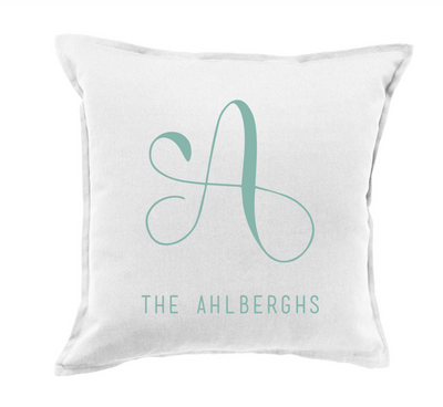 Monogram Colorful Throw Pillow Covers