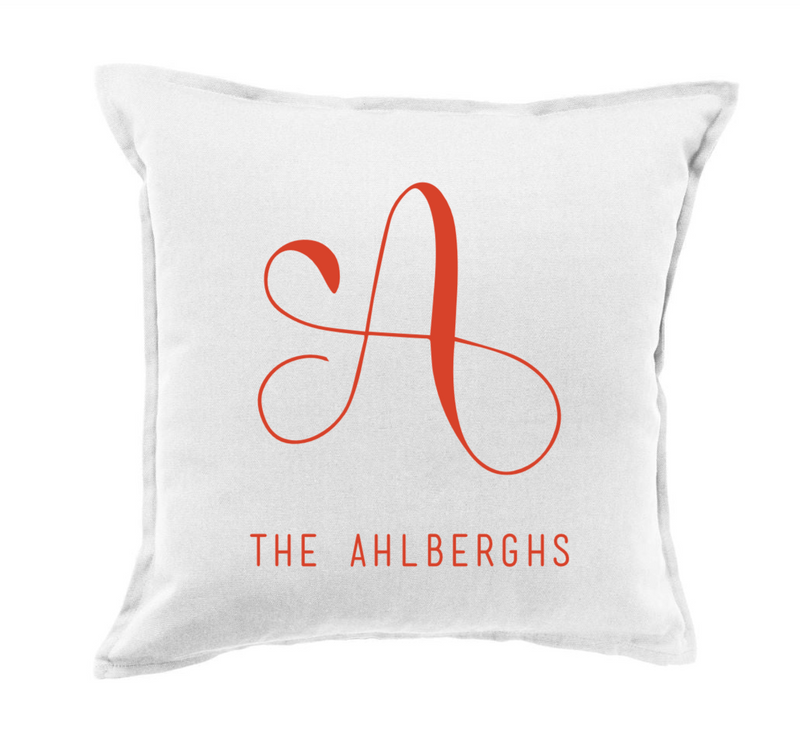 Monogram Colorful Throw Pillow Covers