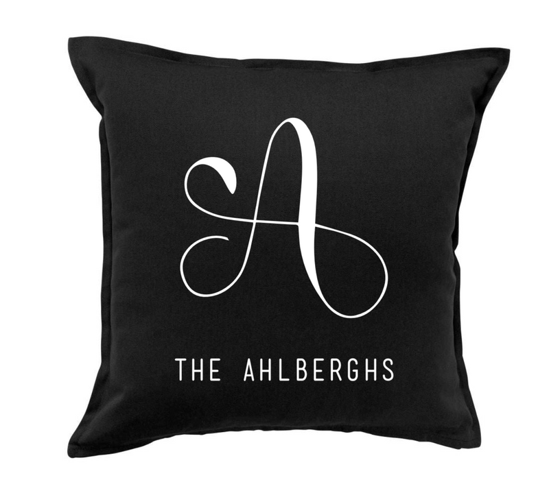 Monogram Colorful Throw Pillow Covers