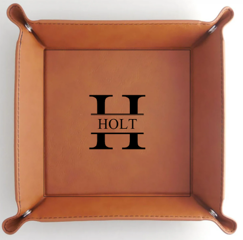 Personalized Rawhide Snap Up Tray