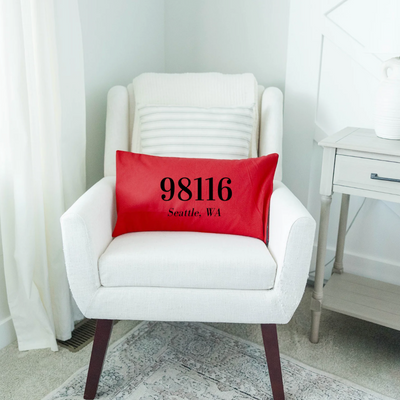 Personalized Family Names Lumbar Throw Pillow Covers - 5 Colors