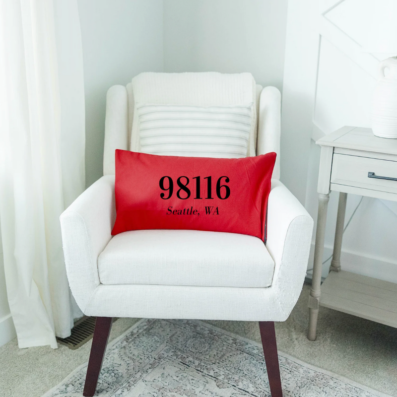 Personalized Family Names Lumbar Throw Pillow Covers - 5 Colors