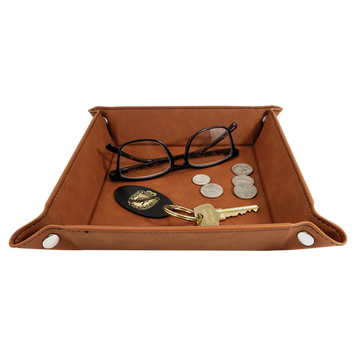 Personalized Rawhide Snap Up Tray