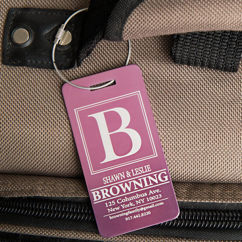 Personalized Aluminum Luggage Tags -  - Completeful
