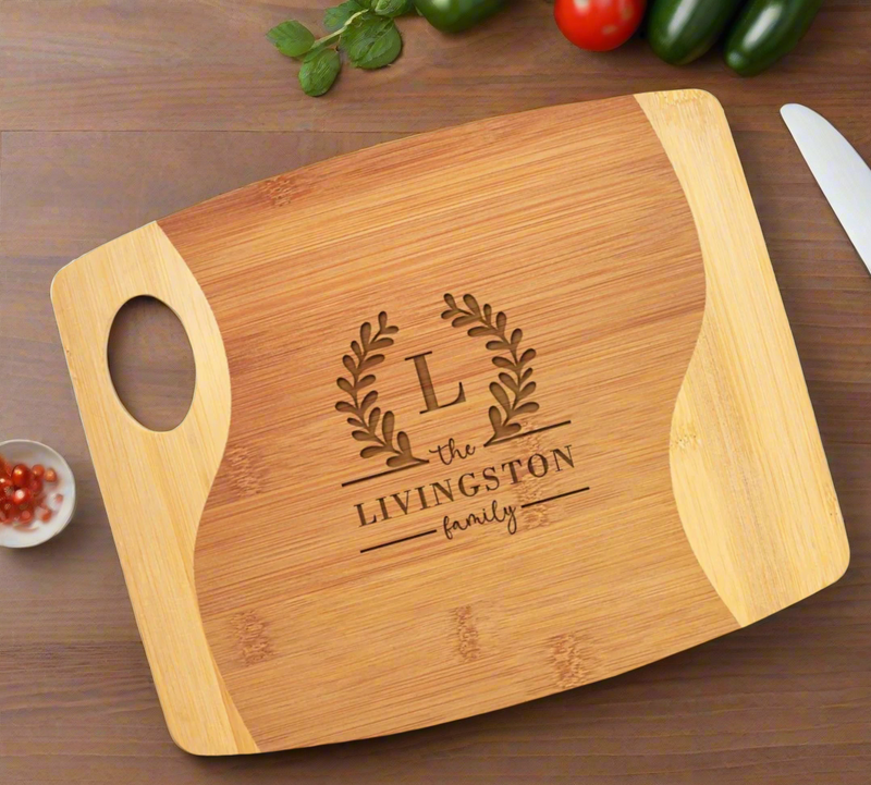Guild Mortgage - Personalized 9x11 Bamboo Two Tone Cutting Board with Handle