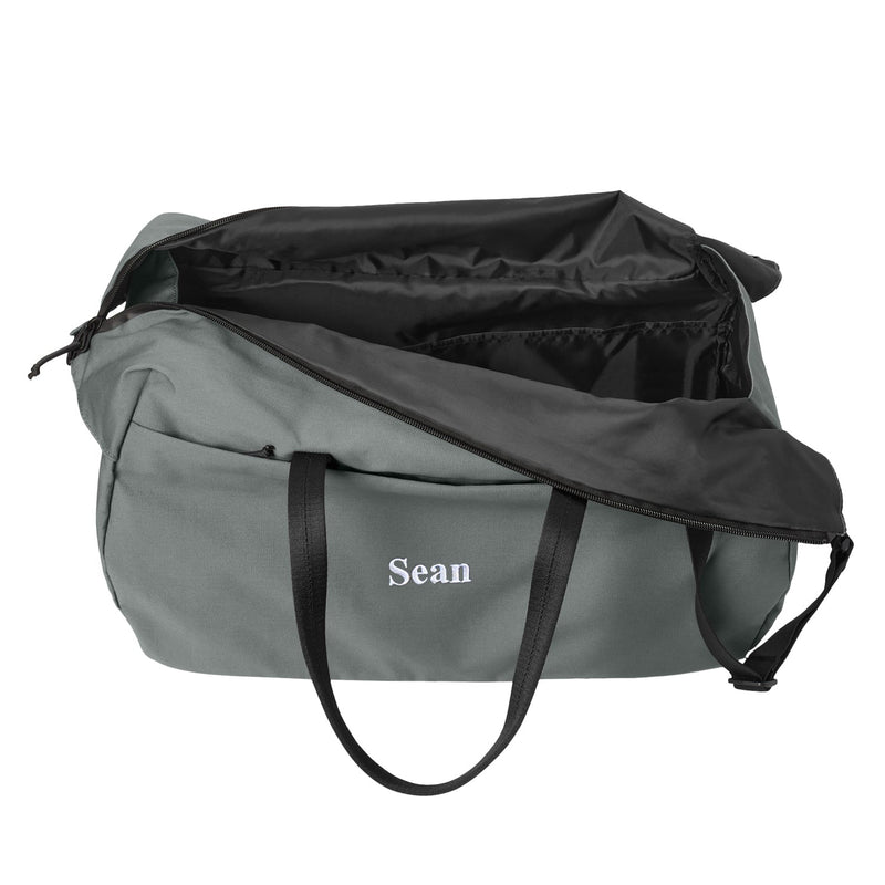 Personalized Modern Duffel Bag - Storm Grey -  - Completeful
