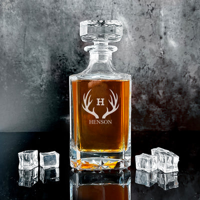 Monogrammed Square Decanter