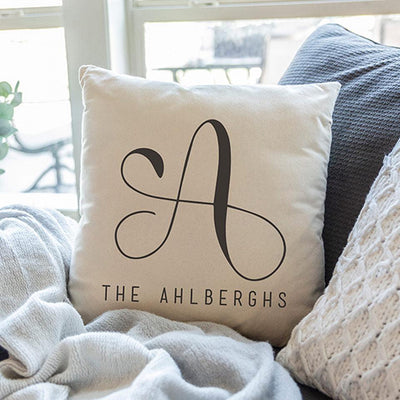 Monogram Throw Pillow Covers -  - Wingpress Designs