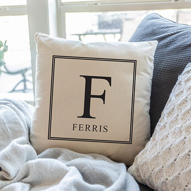 Monogram Throw Pillow Covers -  - Wingpress Designs