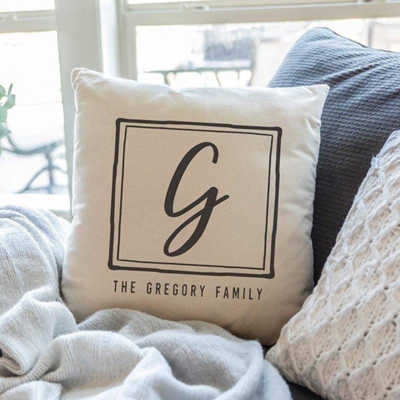 Monogram Throw Pillow Covers -  - Wingpress Designs