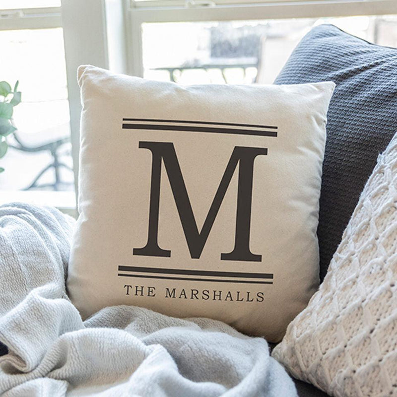 Monogram Throw Pillow Covers -  - Wingpress Designs