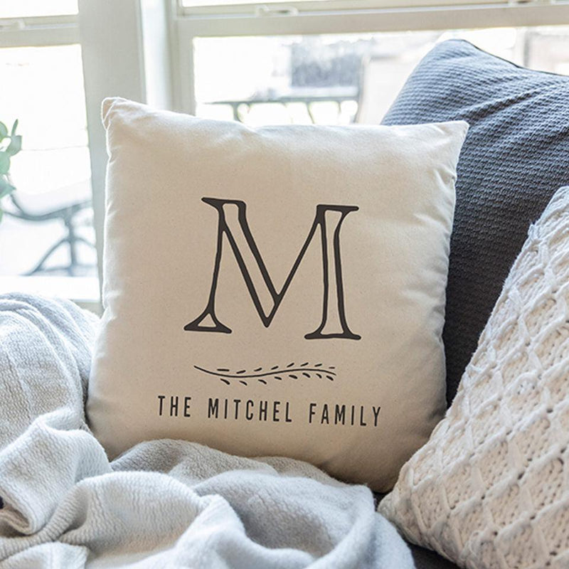 Monogram Throw Pillow Covers -  - Wingpress Designs